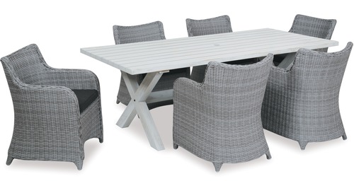 Bali 2200 Oblong Outdoor Table & Chairs x 6